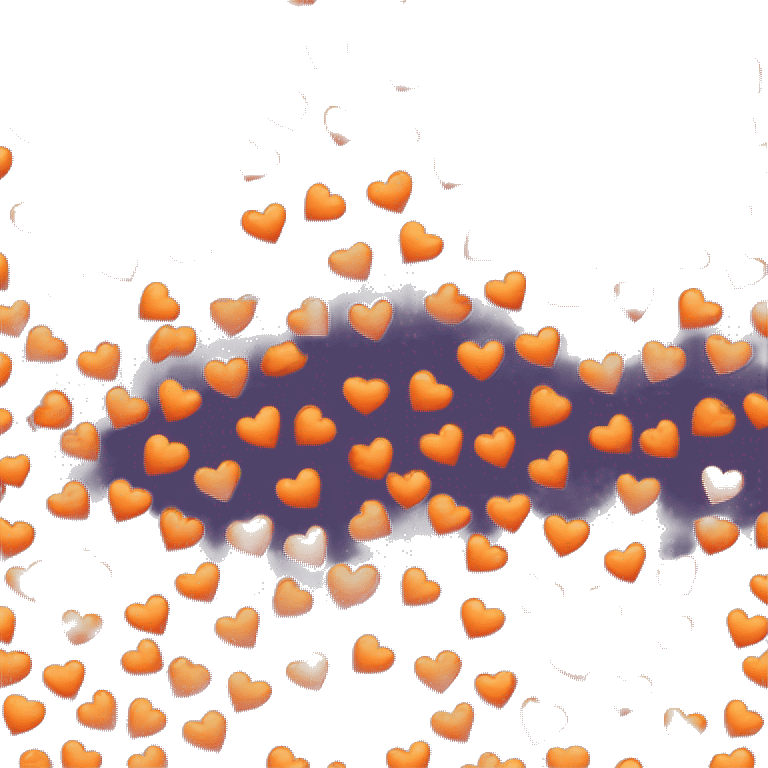 A Heart made out of an orange emoji