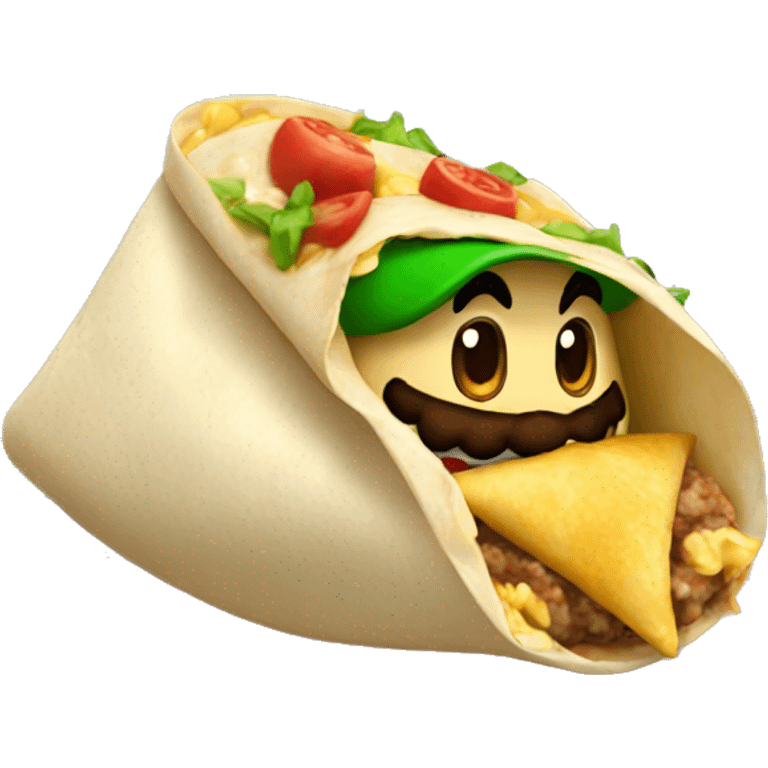 mario eating a burrito  emoji