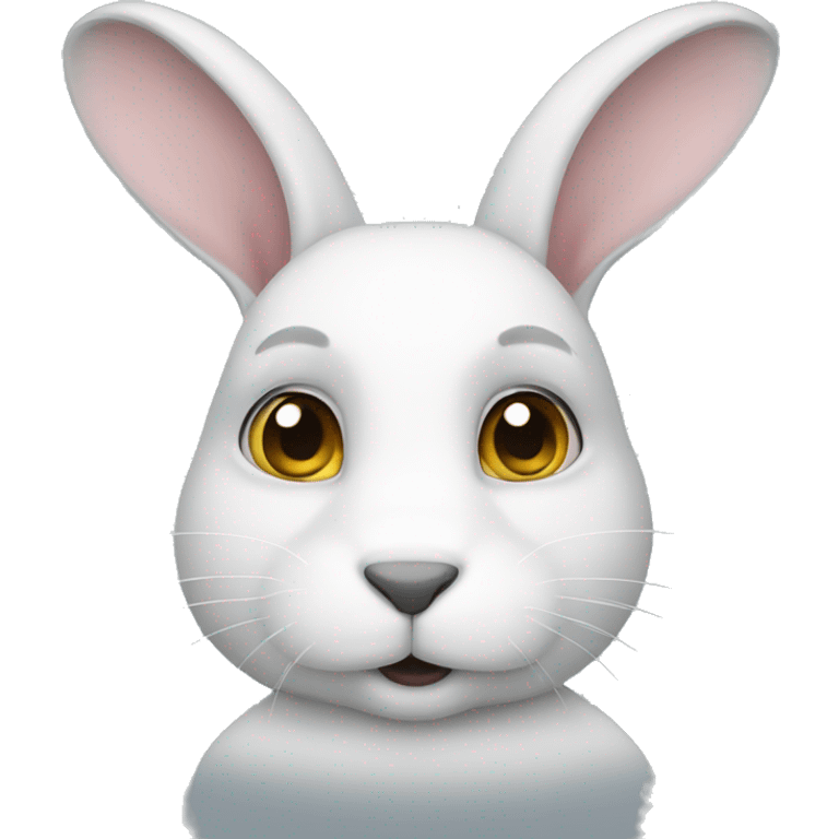 White grey rabbit emoji