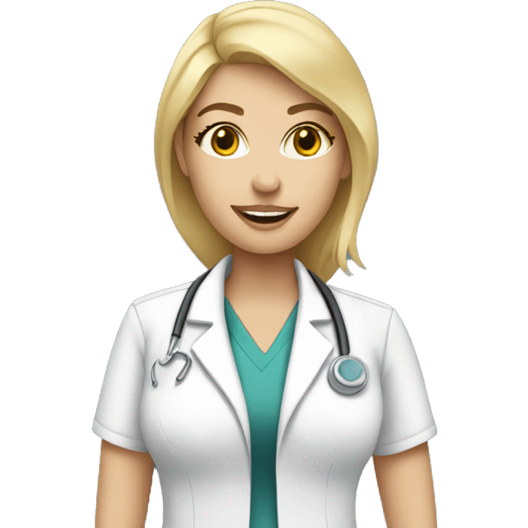 Blonde ultrasound technologist emoji