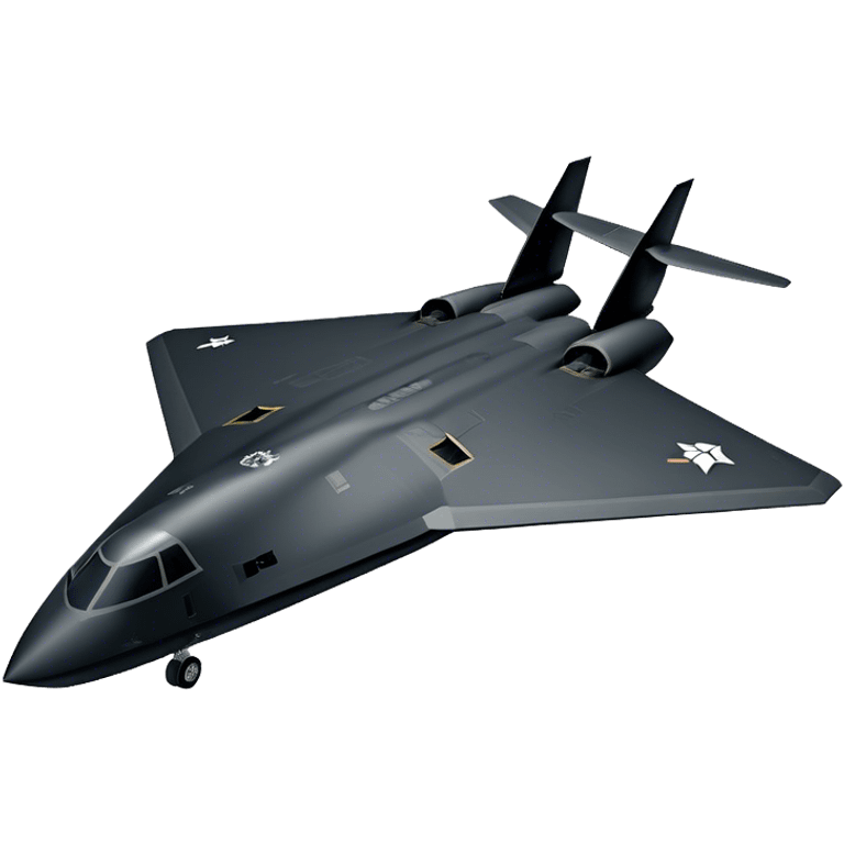 Military Bomber - B-2 Spirit - Northrop Grumman (Model Year: 2021) (Iconic colour: Stealth black) emoji