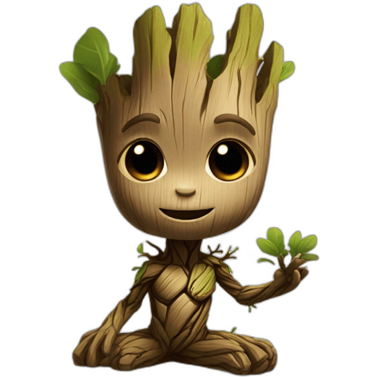 little very cute groot emoji