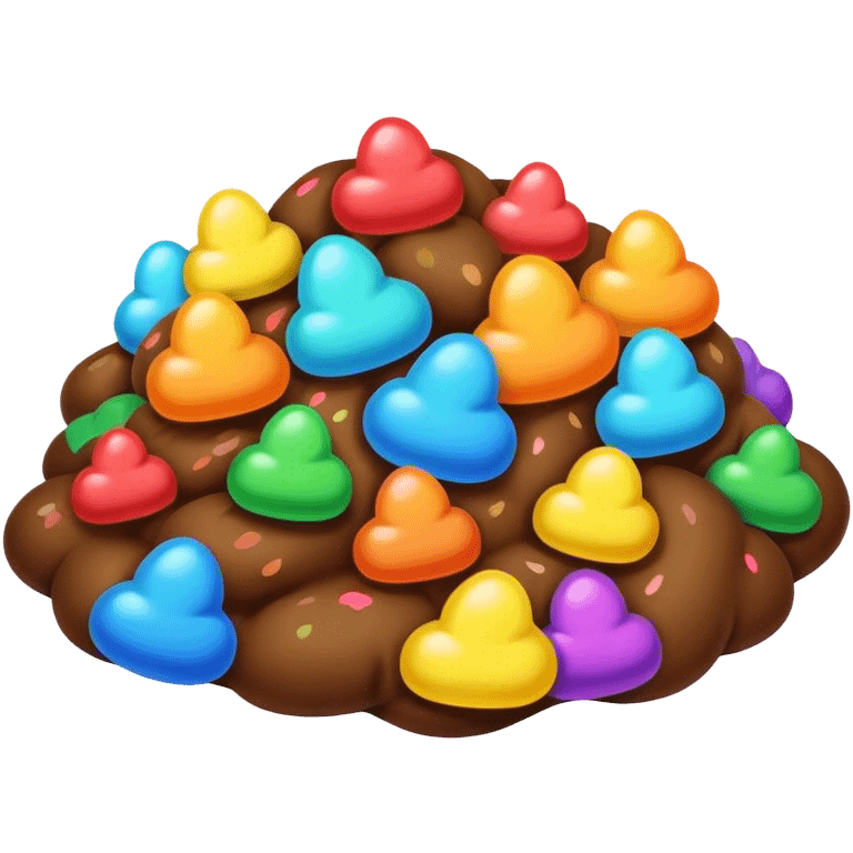 Rainbow poop emoji