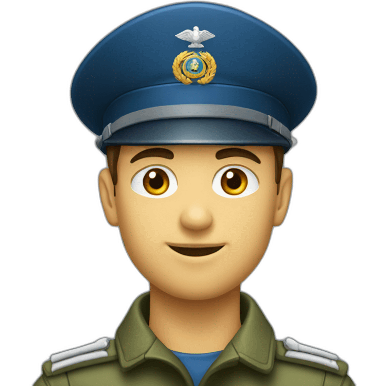 Militaire avec béret bleu  emoji