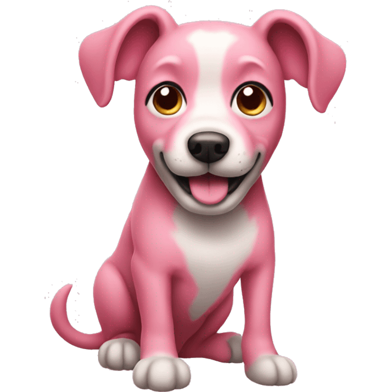 Pink dog emoji