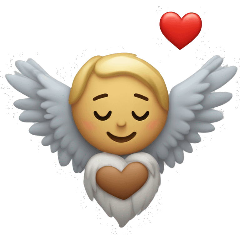 Un corazón con alas ciendo lanzado   emoji