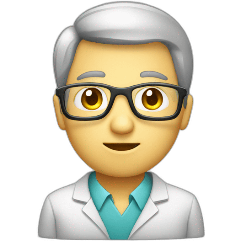 scientist with bar chart emoji