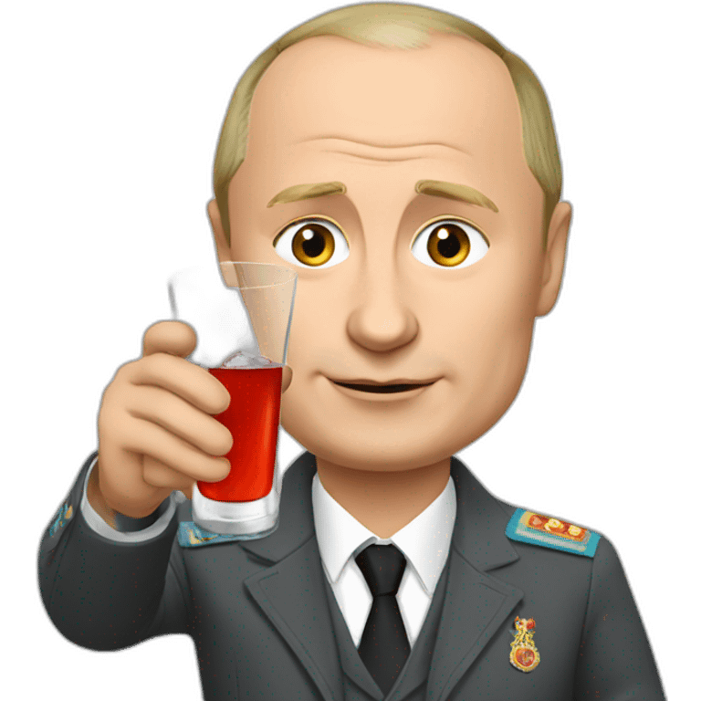 Putin drinking vodka emoji