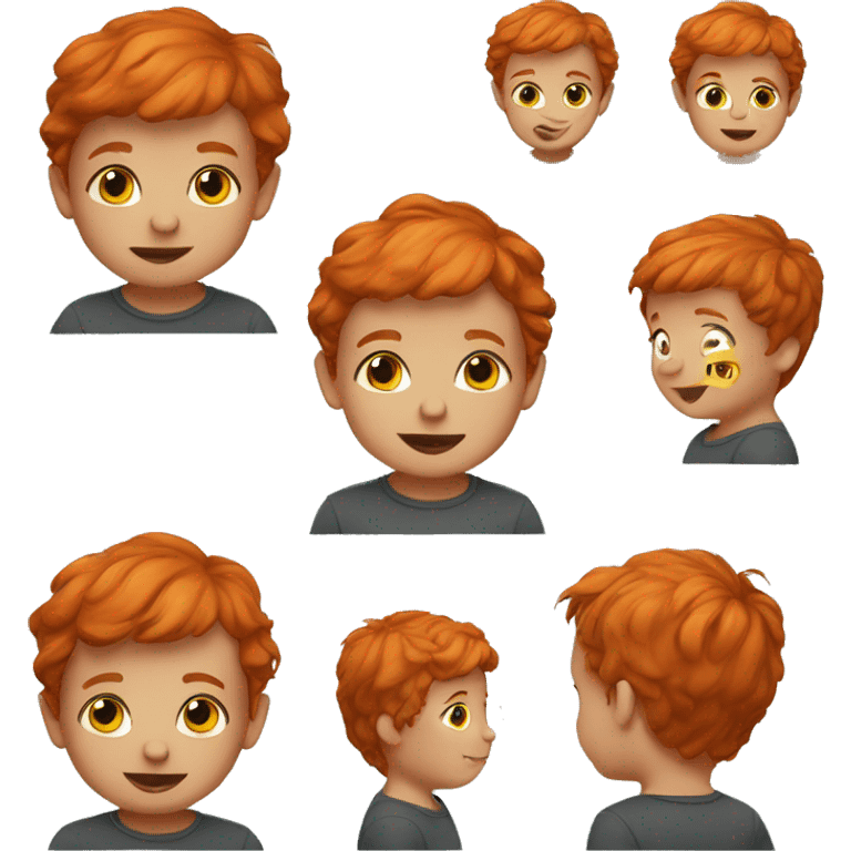 Two red head toddler boys emoji