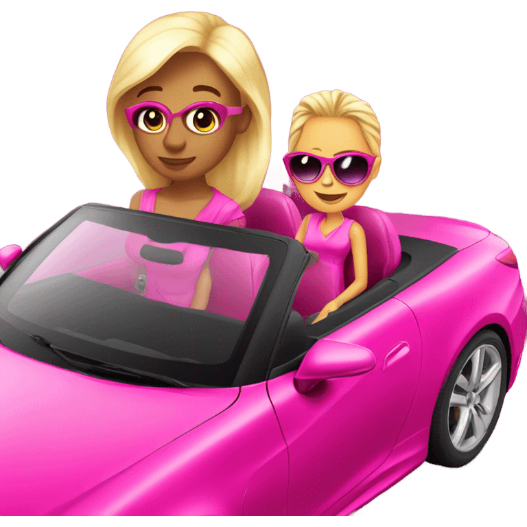 hot pink convertible  emoji