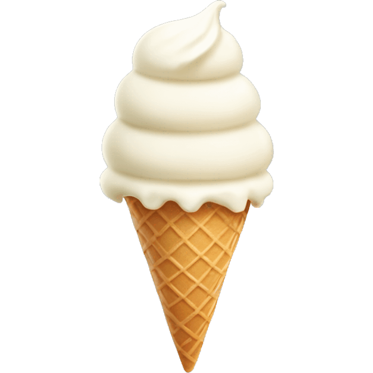 White ice cream cone with vanilla ice cream  emoji