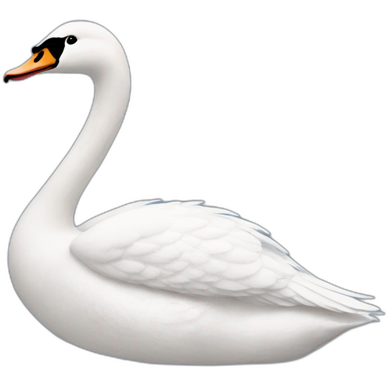 Swan with heart on the wing  emoji