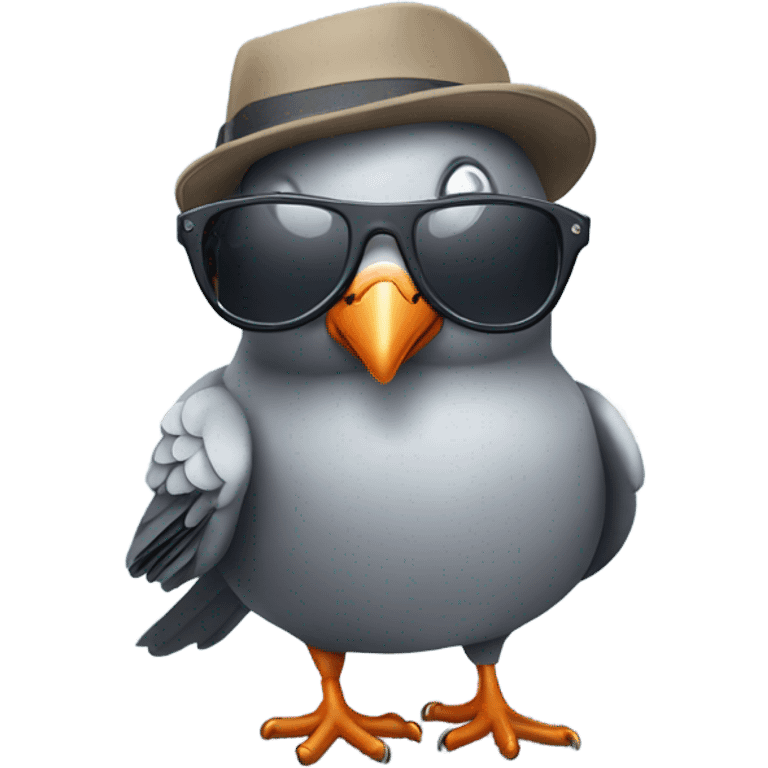 pigeon with sunglasses  emoji