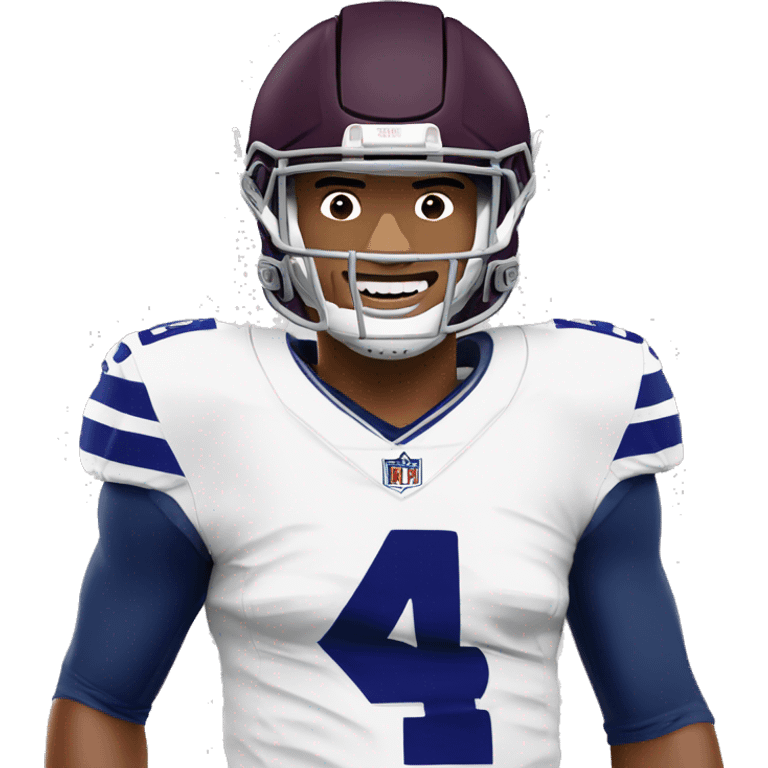 Dak Prescott wearing a jester hat emoji