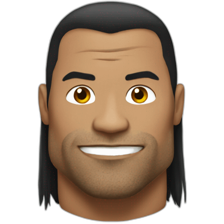 The Rock with hair  emoji