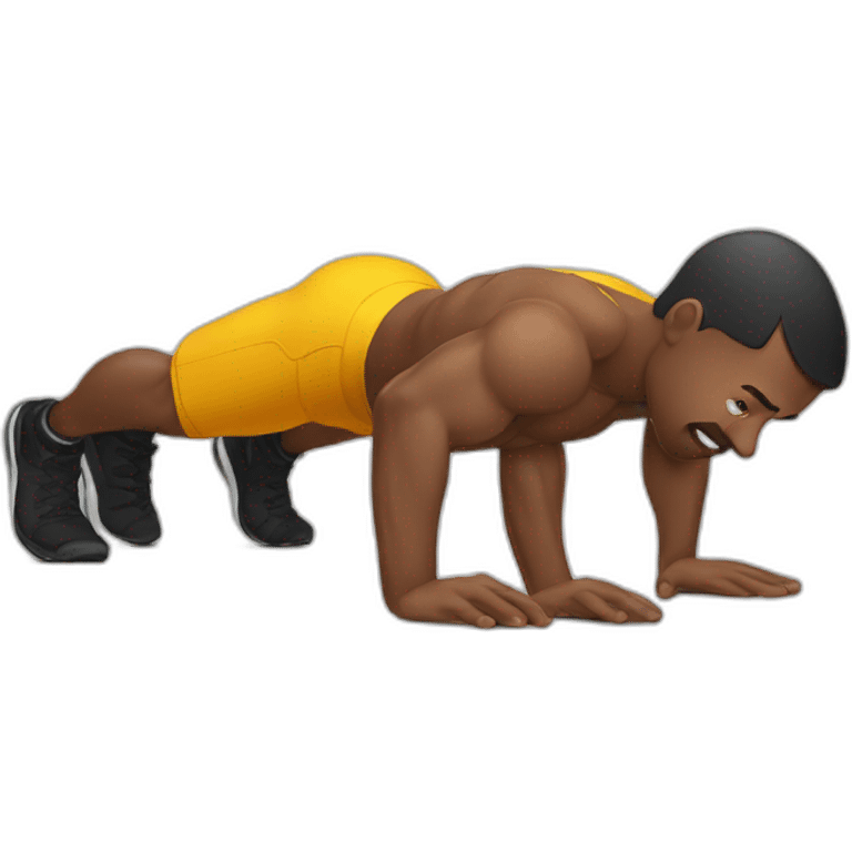 Man doing push-ups on his knuckles emoji