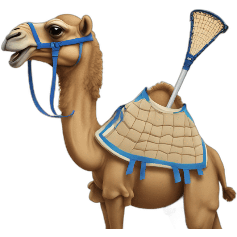 Camel playing lacrosse emoji