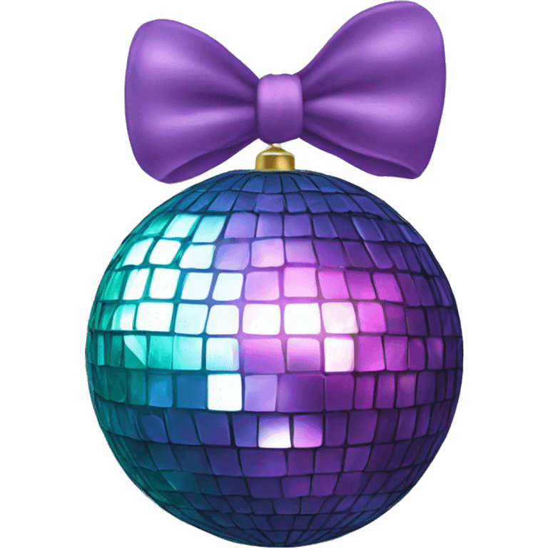 Disco ball with bow emoji