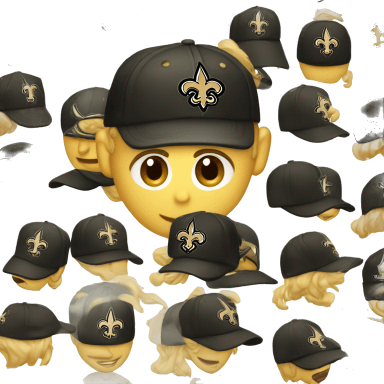 New Orleans saints baseball hat emoji