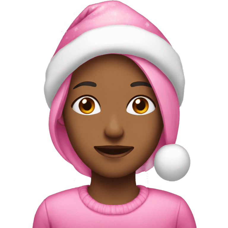 Pink christmas emoji