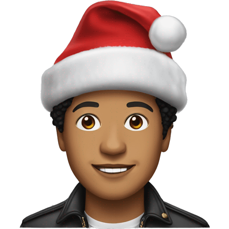 bruno mars with santa hat emoji