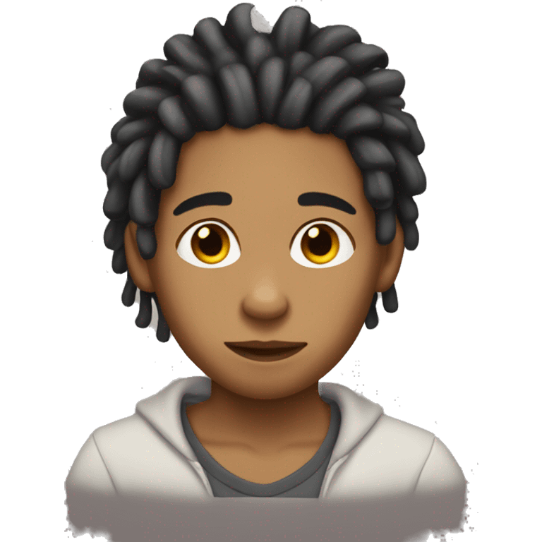 a lightskin boy with dreads emoji