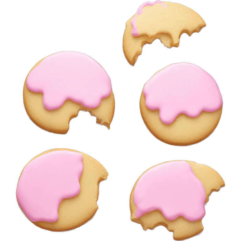 Sugar cookie with pink frosting  emoji