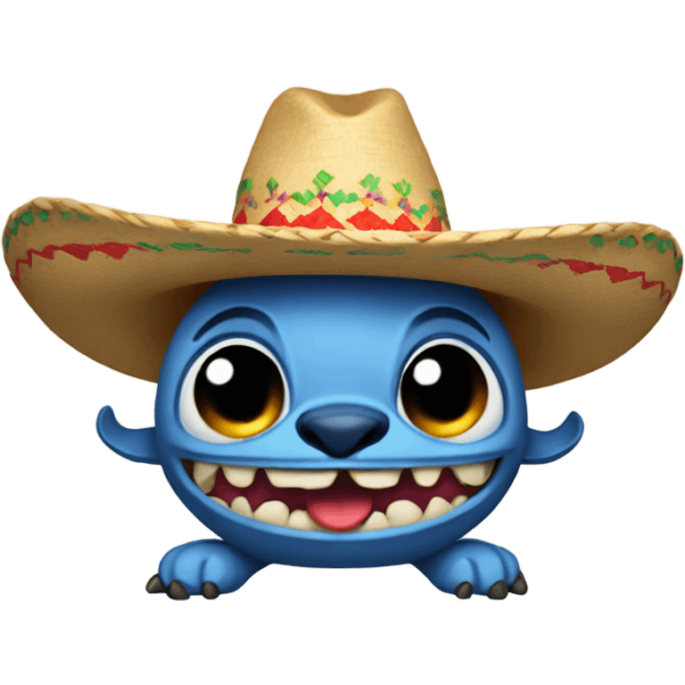 Stitch with sombrero emoji