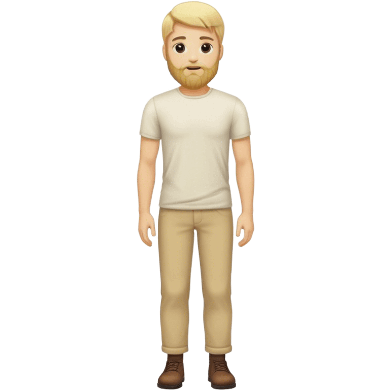 Full body beard man blond man emoji