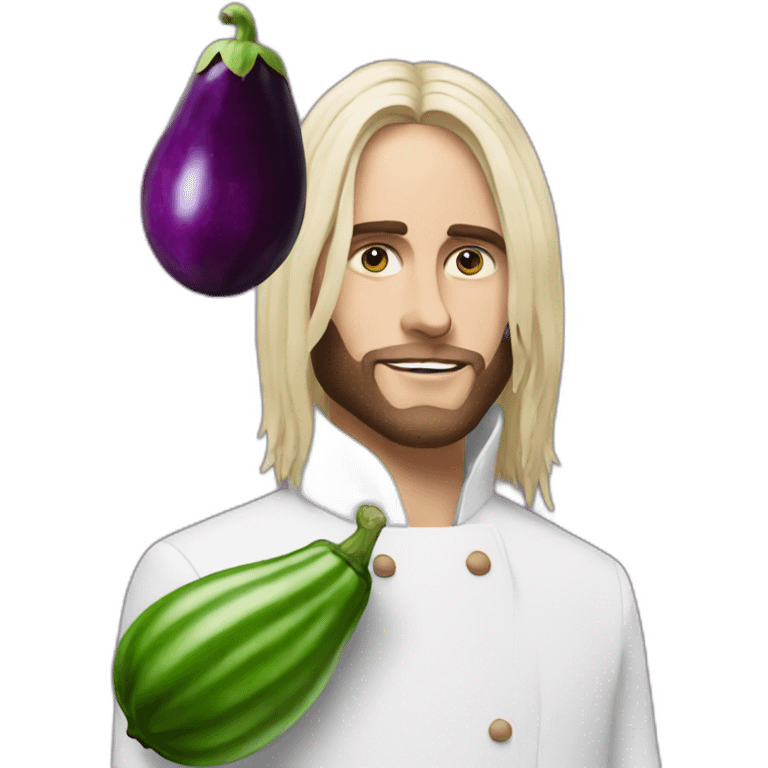 Jared Leto with eggplant emoji