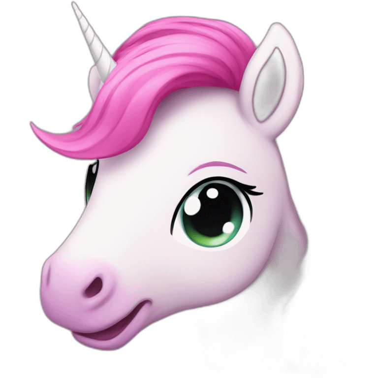 Unicornio rosa emoji