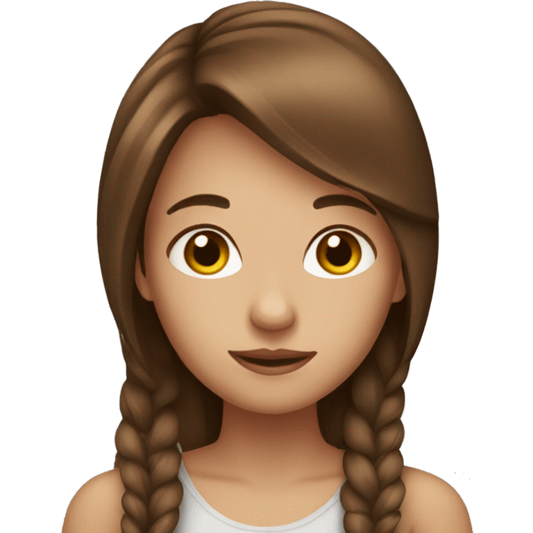 girl, brown hair emoji