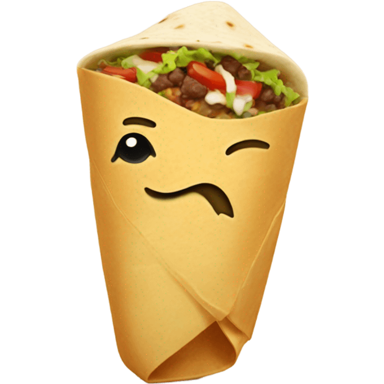 Burrito with a mustache  emoji