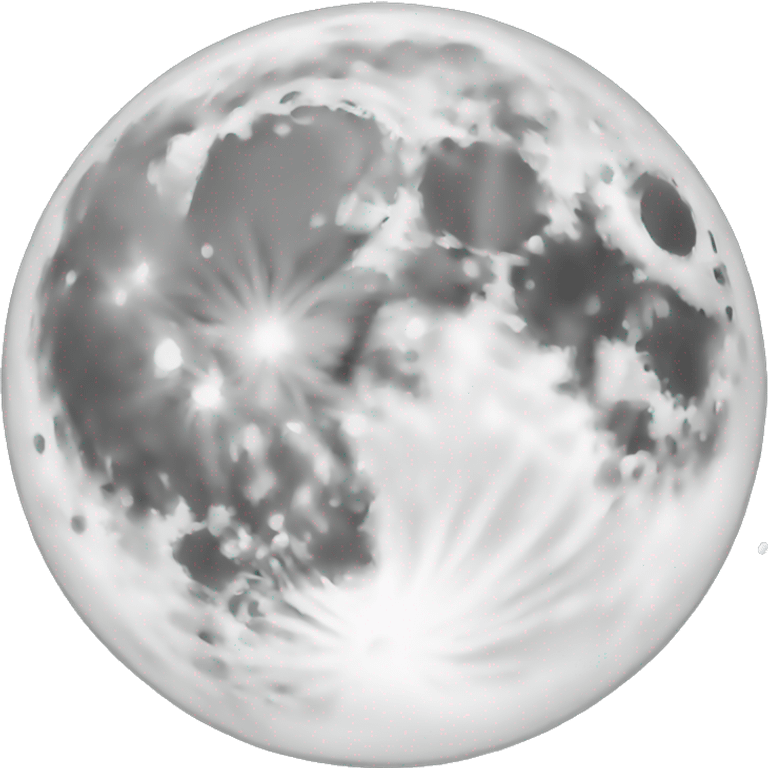 Full white moon  emoji