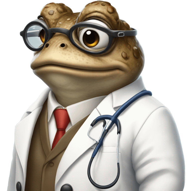 bufo wearing a doctor suit emoji