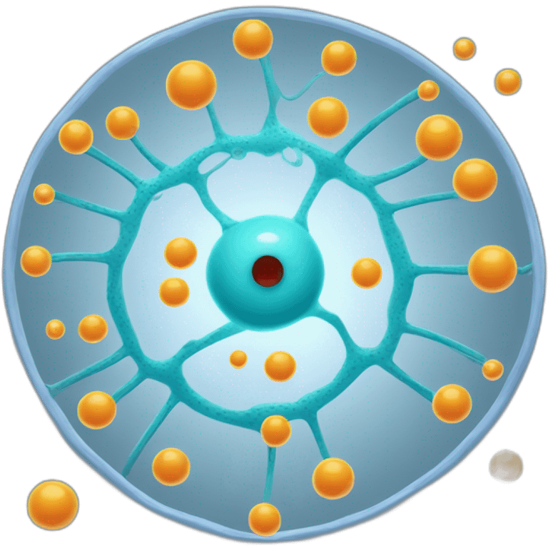 Animal cell diagram emoji