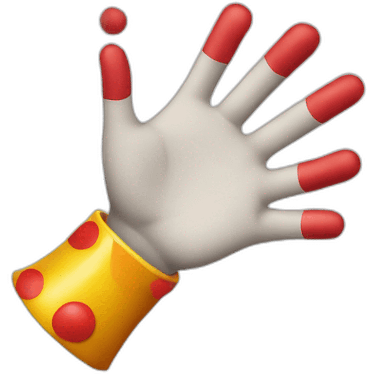 Clown hand emoji