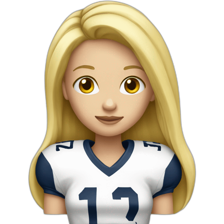 Fille blonde football emoji