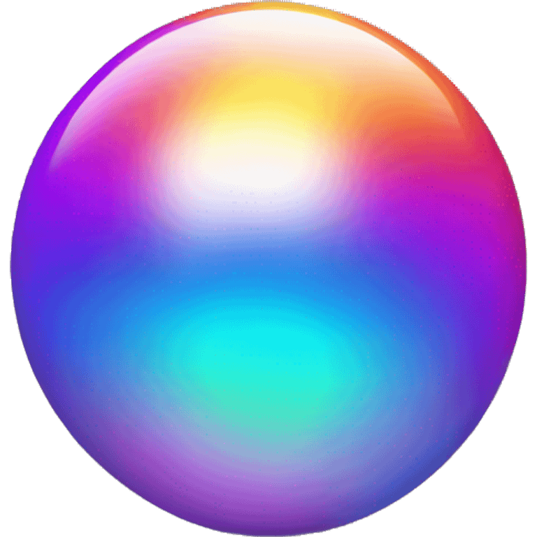 big colourful and shiny orb emoji