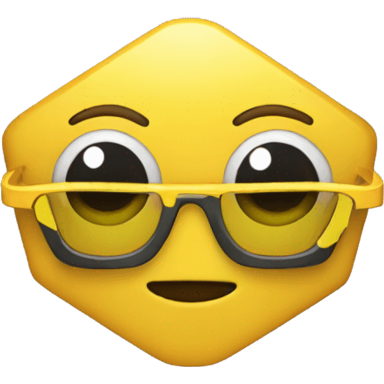 yellow glasses in the form of a pentagonal star
 emoji