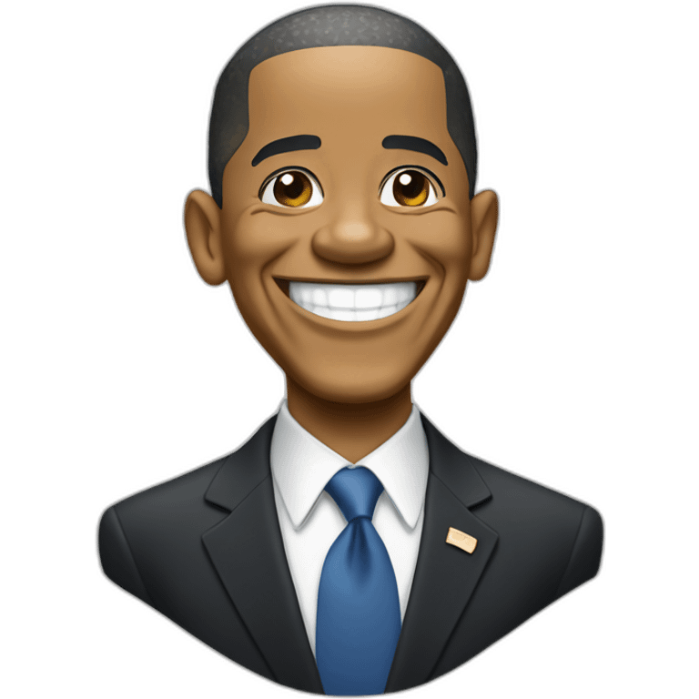 Barack Obama smiling emoji