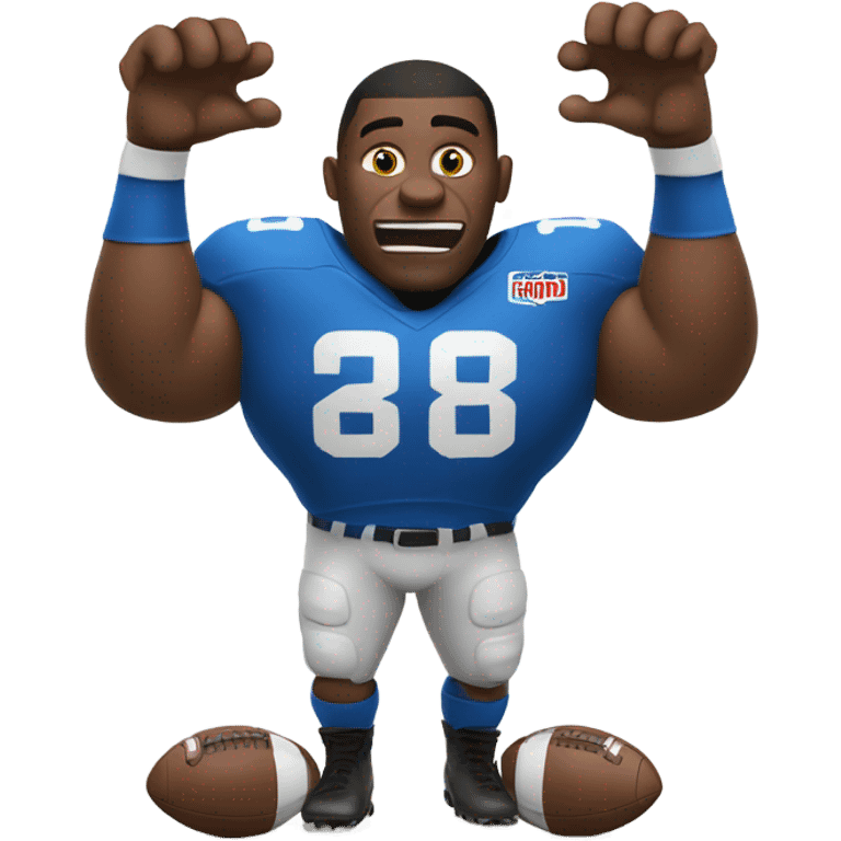 a football with arms emoji