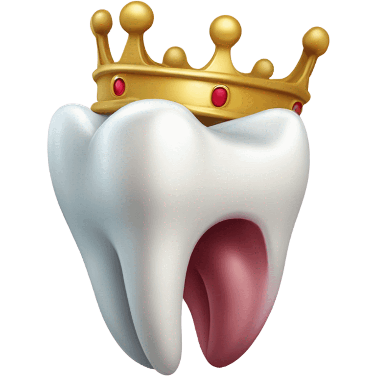 a tooth doing a crown prep another tooth's tooth emoji