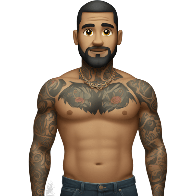 Big tattooed man emoji