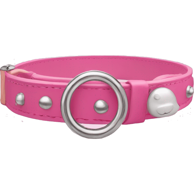 pink dog collar with bead emoji