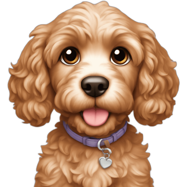 Cockapoo puppy apricot emoji