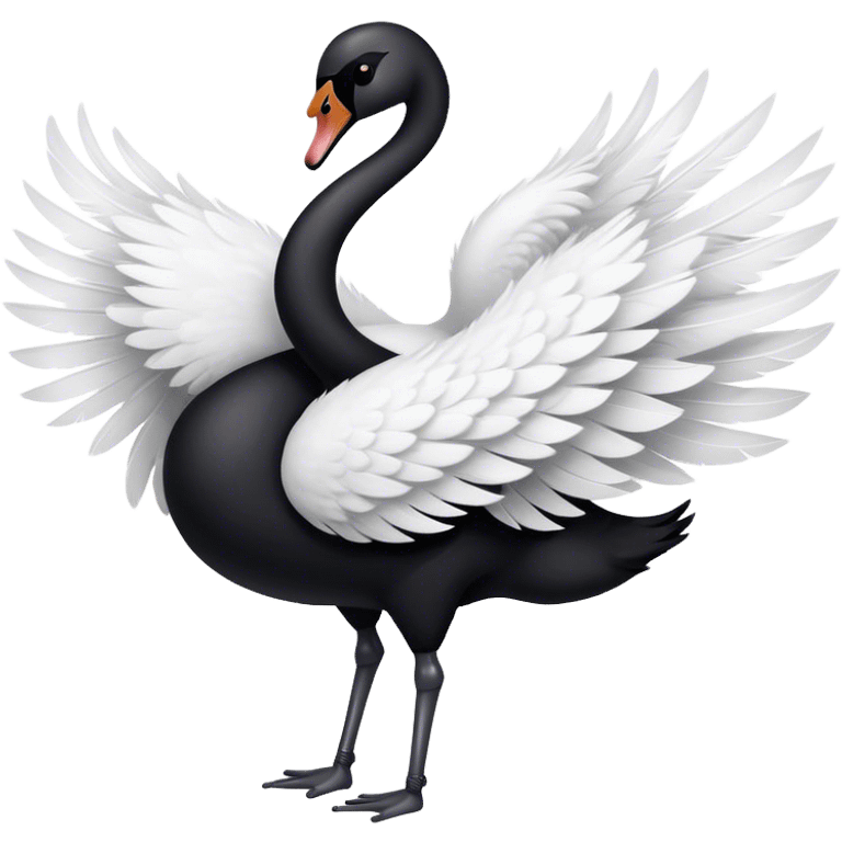 Black swan dancing  emoji