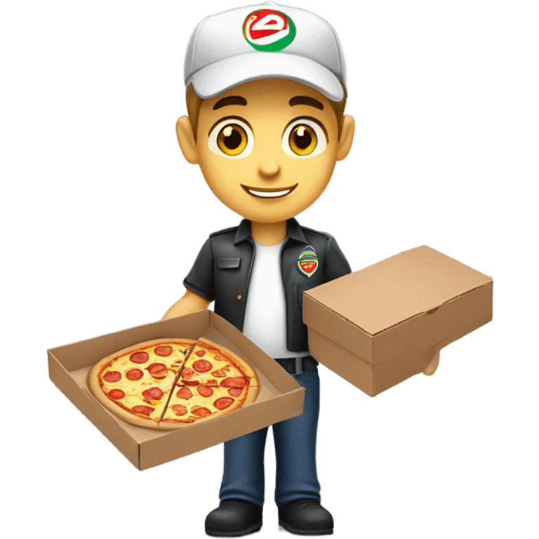 Pizza delivery white guy emoji