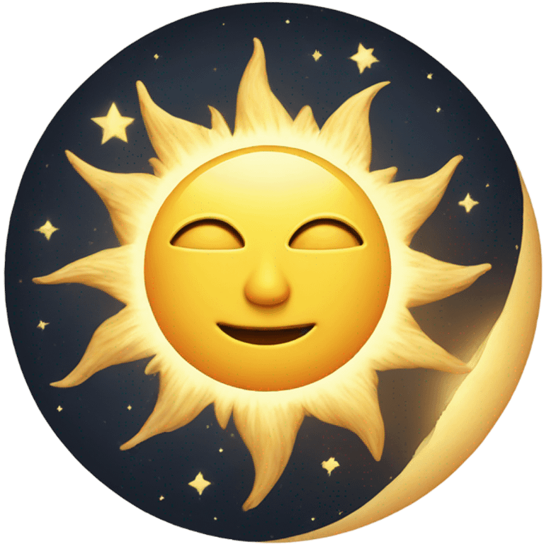 The sun and the moon  emoji