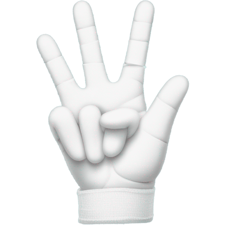 generate a picture of a bandaged hand with a peace sign emoji